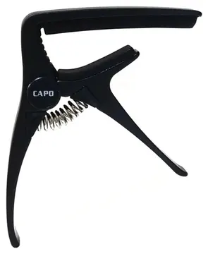 Aroma AC20BK Acoustic Guitar Capo, High Quality Aluminium Material, Steel Spring, High Quality Silicone Cushion, BLACK