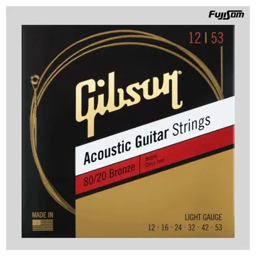 Gibson Encordoamento Gibson Para Violão Aço 012 Bronze Light AC 802 | Fujisom