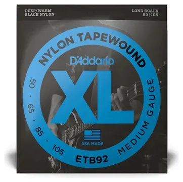 D'Addario ETB92 Black Nylon Taperwound 050-105