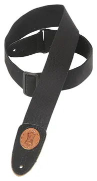 LevyS MSSC8-BLK Cotton Serie Baumwoll-Gitarrengurt (50mm), schwarz