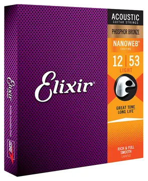 Elixir 16052 Akustik PhBronze CL Nano 012-053