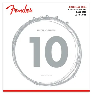 Jogo de Cordas Fender 150R Pure Nickel 010 para Guitarra Elétrica