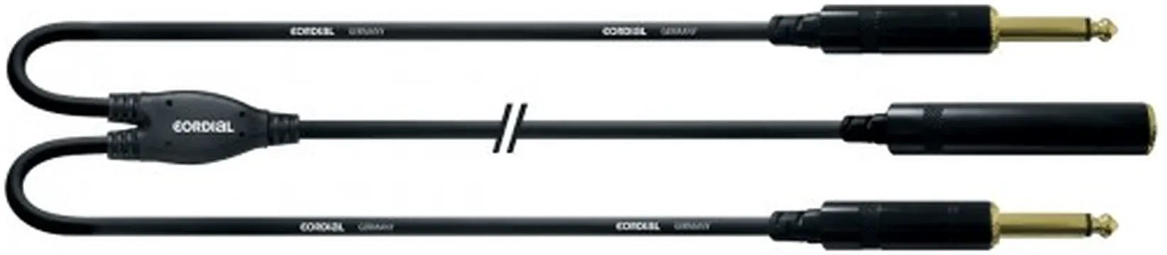 Cordial CFY03GPP Câble Y Jack Mono F./2 Jack Mono M. - 30cm