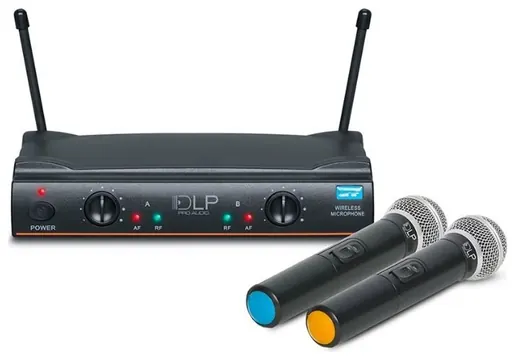 DLP Microfone Sem Fio DLP MSD2 UHF Mão Duplo
