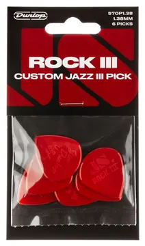 Dunlop 570P138 Rock III Custom Jazz III Pick 6pc