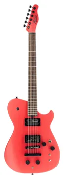 Manson Guitar Works MB-1 Origin Sustainiac and Fuzz Factory Electric Guitar, Ebony FB, Satin Fire Red