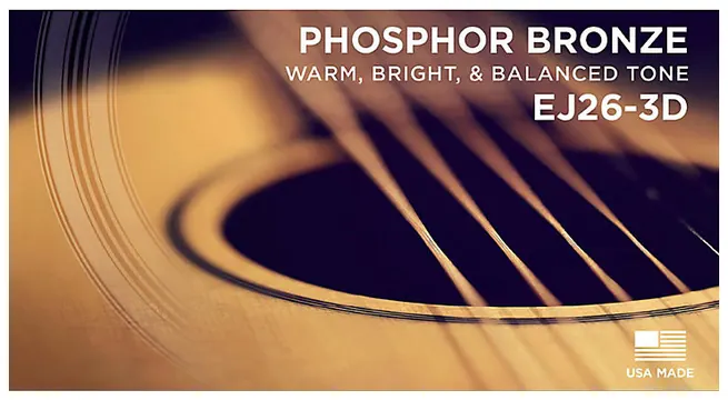 D'Addario EJ26-3D Phosphor Bronze 11-52 Acoustic Guitar Strings 3 Set Offer