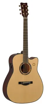 Yamaha TAG3 C Westerngitarre natur – Dreadnought mit Cutaway, vollmassiv Fichte und Mahagoni, TransAcoustic-System SYSTEM76