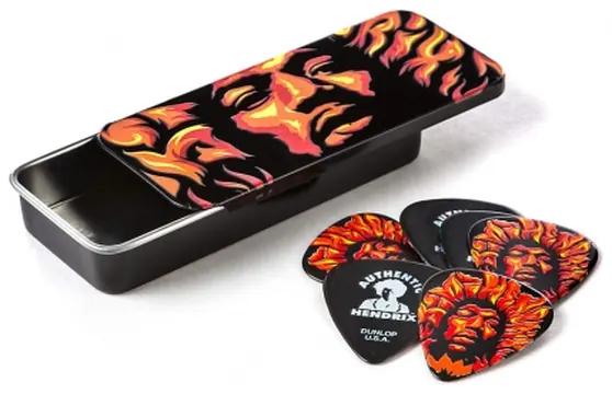 Dunlop JHPT14H Jimi Hendrix Pick Tin - Voodoo Fire