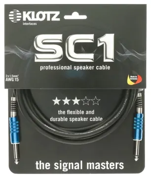 Klotz SC1PP05SW Câble HP Jack / Jack - 5M