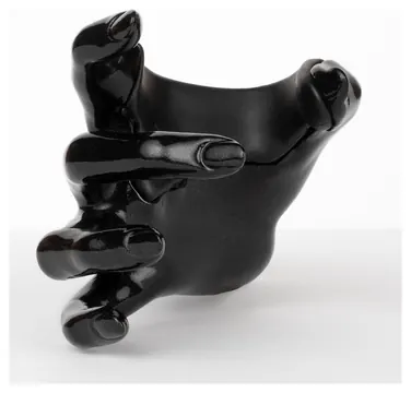 GuitarGrip Black Metallic Valkyrie Classic right Gitarren-Wandhalter