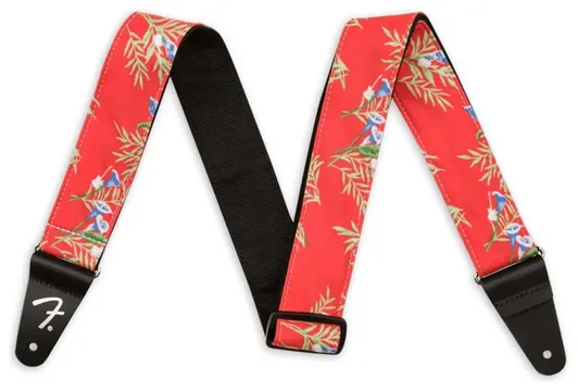 Correia Fender Hawaiian Red Floral para Guitarra