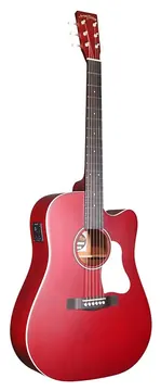 Anchor New York Red CW AE Dreadnought Elektro-Akustik-Gitarre, vintage matt open pore