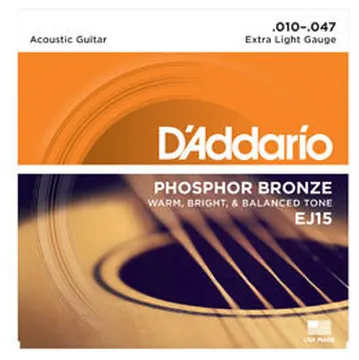 D'Addario EJ15 Phosphor Bronze Extra Light 10-47
