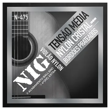 Nig Encordoamento NIG para Violão de Nylon N-475 - Tensão Média