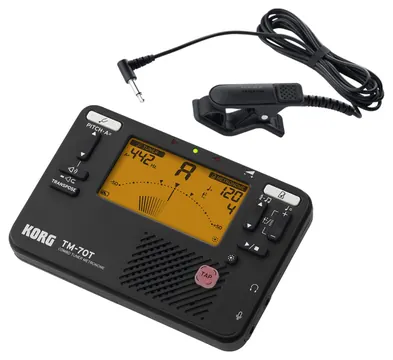 Korg Stimmgerät/Metronom TM-70BK schwarz inkl. Kontaktmikro