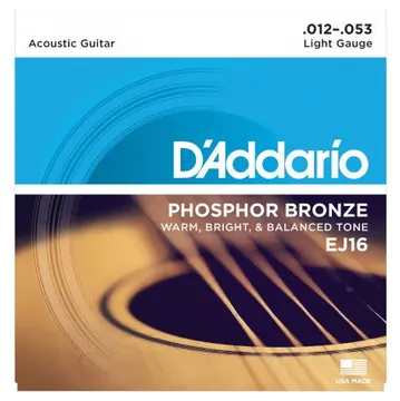 D'Addario EJ16 Phosphor Bronze Light 12-53