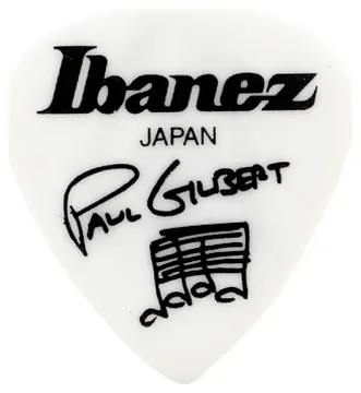 Ibanez B1000PG-WH Plektren Heavy 1mm (6er Pack) Paul Gilbert Signature Picks, weiss