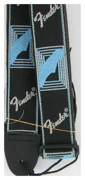 Fender MONOGRAMMED STRAP Black/L. Grey/Blue