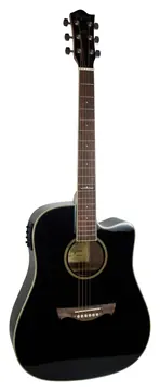 Tagima Ws20 Folk Bk Preto Cordas Aço Walnut Series