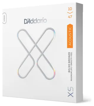 D'Addario 10-47 Extra Light, XS 80/20 Bronze Coated Acoustic Guitar Strings 3-Pack