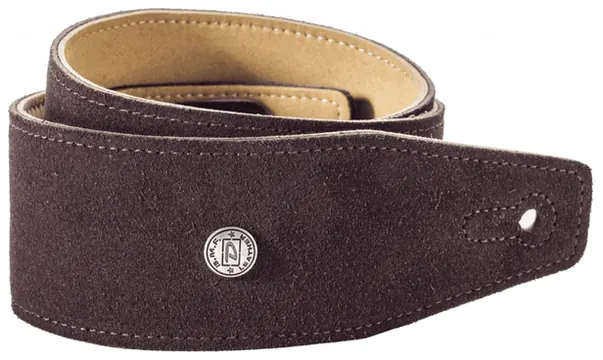 Dunlop BMF-S02 Courroie Suede Cuir Brun Mahogany