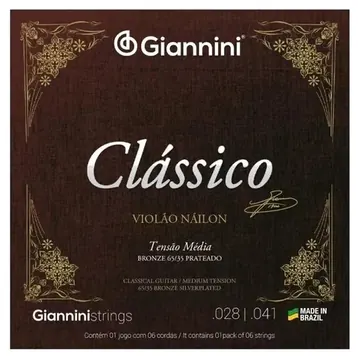 Giannini Encordoamento Cobra Giannini Para Violão Bronze 80/20 013.056