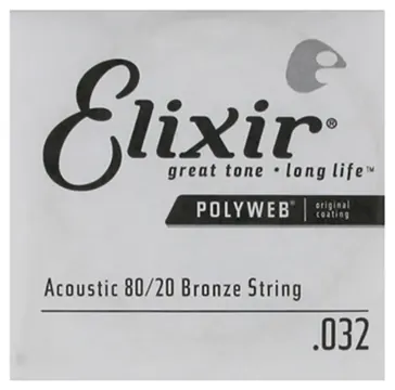 Elixir Polyweb 13132 032 Acoustic Single String Bronze Wound