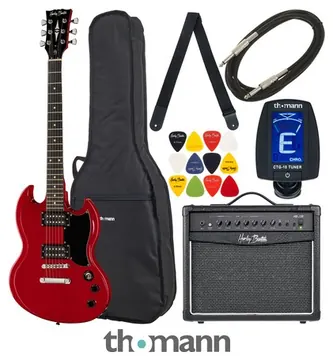 Harley Benton DC-200 CH Student Serie Bundle