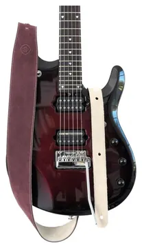 Constant Bourgeois Dysprosia Black/purple Courroie Guitare EN Cuir
