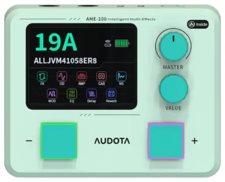 Audota AME-100 Intelligent Effects Pedal Akku Multi-Effektpedal