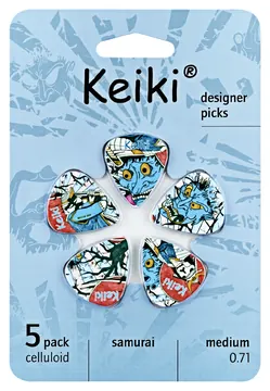 Ortega KEIKI KPSR-5 Samurai Pick Set 0,71mm Designer Plektrum (5 Stück)