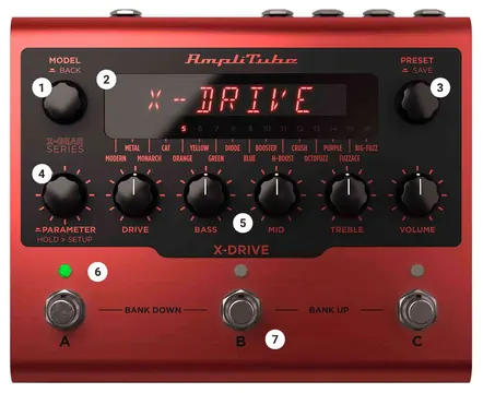 IK Multimedia Pedal Ik Multimedia Amplitube X-Drive Distortion Para Guitarra