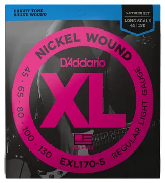 D'addario EXL170-5 Nickel (.45-.130) 5-String/Long Scale