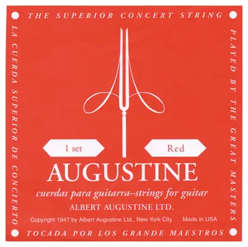 Augustine Classic Red Normal/Medium E1-E6 Nylon-Saiten für Konzertgitarre