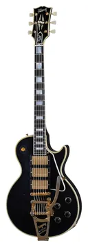 Gibson Les Paul Custom 1957 Neuauflage 3-Tonabnehmer Bigsby Leicht gealtertes Ebenholz CSHR