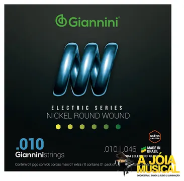 Giannini Encordoamento Giannini Guitarra 0.10 Níquel