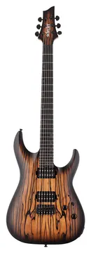 Schecter C-1 Pale Moon Natureel satijn zwart verloop