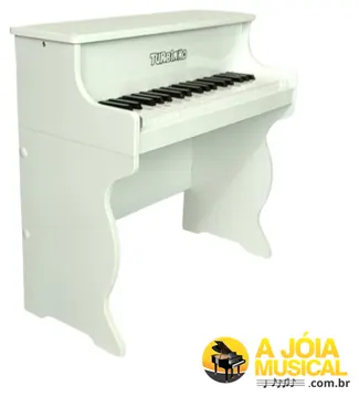 Turbo Music Piano Infantil Elétrico Turbinho Branco