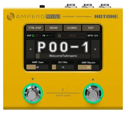 Hotone MP-50MG Ampero Mini Amp Modeler & Effektprozessor, marigold