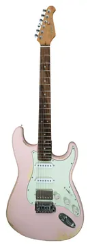Seizi Vintage Budokan HSS Relic Shell Pink