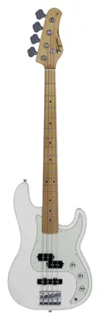 Tagima Contrabaixo Tagima TW-65 WH C/MG Precision Jazz Passivo Branco Vintage C/ Escala Clara e Escudo Mint Green