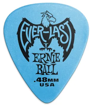 Ernie Ball 48mm Blue Everlast Picks - Pack of 12