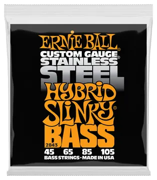 Ernie Ball 2843 Slinky Bass Hybrid 45-105 Stainless Steel. Saiten für 4-String E-Bass
