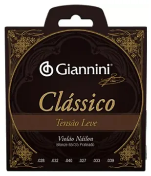 Giannini Encordoamento Violao Nylon Giannini 65/35 Prateado Tensao