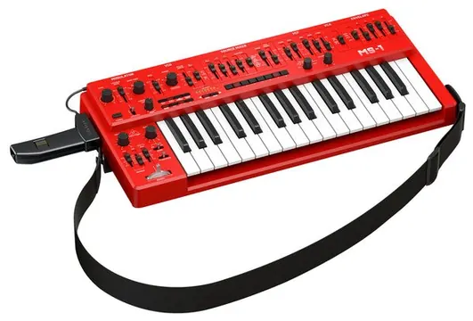 Behringer MS-1 Mkii Red Sintetizzatore Analogico 32 Tasti SEMI-PESATI Arpeggiatore E Sequencer Incorporati