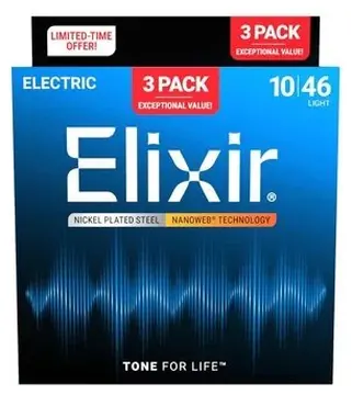 Elixir Encordoamento Elixir 010 Guitarra 3 Jogos