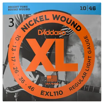 D'addario EXL110-3D 10-46 Nickel Regular Light - 3-Pack