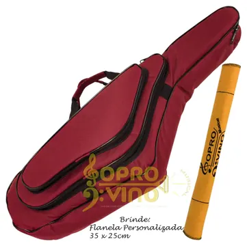 Protection Bags Capa Bag Sax Tenor Extra Luxo com Bolsos Cor Vinho LP Bags Brinde Flanela
