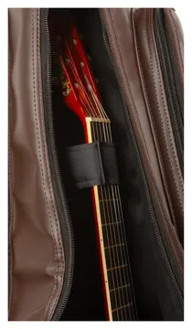 Mundomax Capa para Violão Folk Premium Couro Sintético Marrom Mundomax